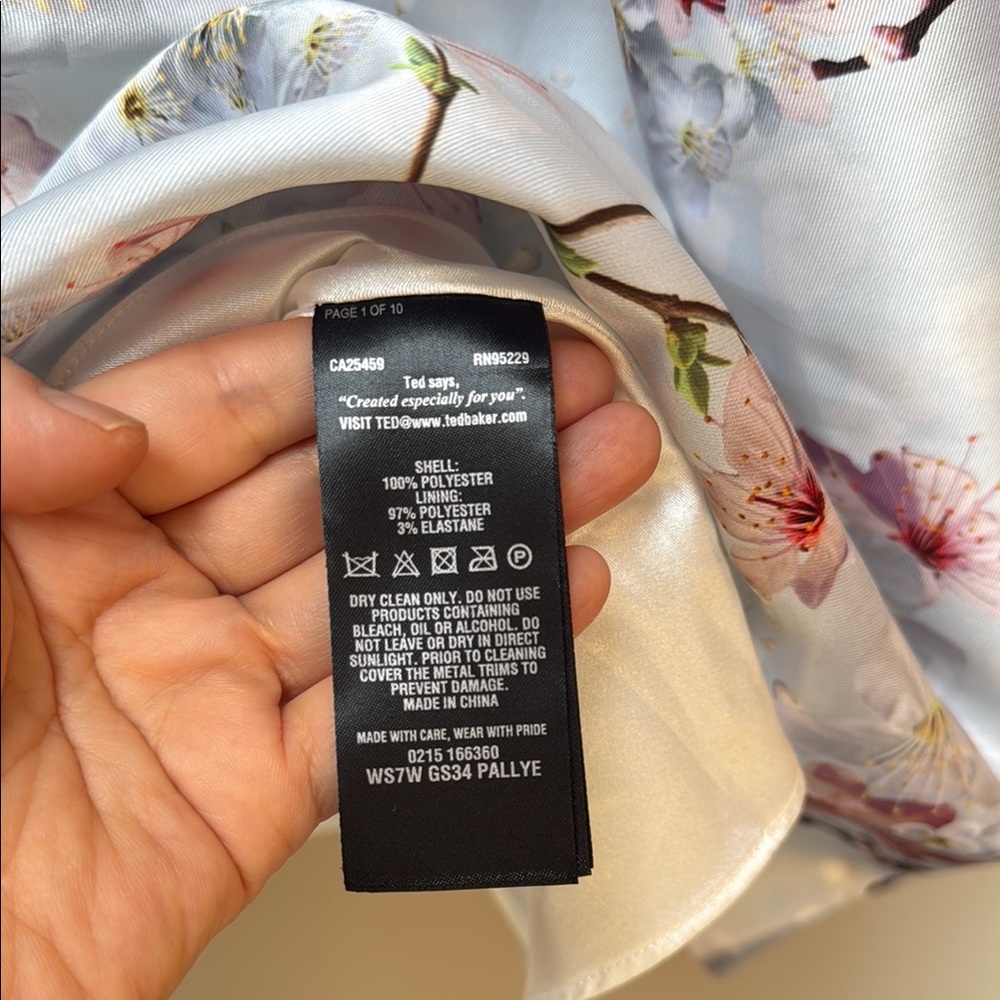 Ted Baker Floral A-Line Skirt in Light Blue - Picture 5 of 10